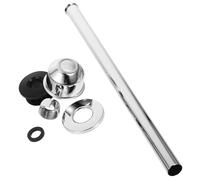 Acier Inoxydable Kit de Pièces Tube Droit, Argenté pour Urinoir | Joint en Caoutchouc, Cache Décoratif Inclus, Installation Simple sous Lavabo, Usage Salle de Bain Cuisine