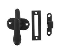 Acier Inoxydable Loquet de Porte Verrou à Bascule 90°, Noir | Double Clip à Bascule, Mécanisme Ingénierie, Usage Intérieur et Extérieur, Installation Simple, Format