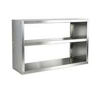Acier Inoxydable Meuble Haut Cuisine Capacité de Charge de 50Kg par Étage | Meuble Suspendu Salle de Bain Installation Facile pour Couloir, Salon, Bureau, Atelier, Garage(110x30x69cm)
