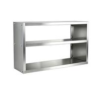Acier Inoxydable Meuble Haut Cuisine Capacité de Charge de 50Kg par Étage | Meuble Suspendu Salle de Bain Installation Facile pour Couloir, Salon, Bureau, Atelier, Garage(50x30x69cm)
