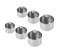 Acier Inoxydable Moule Rond de Présentation Alimentaire avec Poussoir | Bords Lisses sans Bavures, Surface Polie, pour Entrées Froides, Desserts, Riz, Tartare et Dressage Professionnel