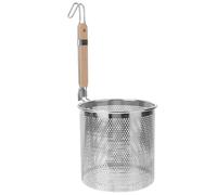 Acier Inoxydable Passoire Argenté Manche en Bois, Cuisine | Usage Solide, Filtrage des Aliments, Surface Lisse sans Bavures, pour Frites et Œufs Pochés Plusieurs styles