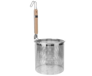 Acier Inoxydable Passoire Argenté Manche en Bois, Cuisine | Usage Solide, Filtrage des Aliments, Surface Lisse sans Bavures, pour Frites et Œufs Pochés Plusieurs styles