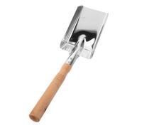 Acier Inoxydable Pelle à Cendres Manche en Bois, Foyer | Résistante à Rouille, Tête Renforcée, Usage Barbecue et Poêle à Granulés, Portable pour Camping