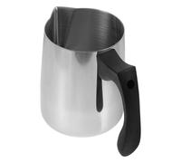 Acier Inoxydable Pichet à Mousser le Lait avec Poignée 600ml | Marquages de Mesure Intégrés, Bec Verseur Précis, Usage Machine Espresso, la Cuisine Maison, Argenté