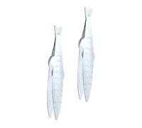 Acier Inoxydable Pince à Arêtes de Poisson 2 Pièces | Argenté, Lavable au Lave-vaisselle, Meilleure Prise en Main, Retire Os et Poils de Viande