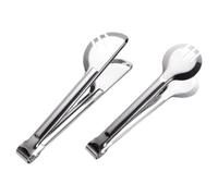 Acier Inoxydable Pince Alimentaire Cuisine 2 Pièces | Poignée Ergonomique, Prise Douce sans Écraser, Surface Lisse, pour Œufs Durs, Buffet et Station Dessert
