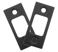Acier Inoxydable Plaque de Renfort de Porte 2 Pièces Noire | Remplacement de Gâche, Installation Rapide, Usage pour Réparation et Amélioration de Porte, Format Noir