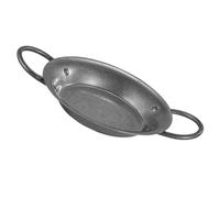 Acier Inoxydable Poêle à Paella Espagnole à Deux Poignées Rétro | Ustensile Polyvalent pour Fruits de Mer, Légumes et Pâtes, Service Pratique, Finition au Four, Repas Familiaux