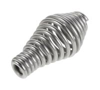Acier Inoxydable Poignée de Cheminée à Ressort pour Insert | Finition Polie Argentée, Forme Conique Asymétrique, Axe de Poignée, pour Chaudière à Granulés