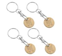 Acier Inoxydable Porte-Clés Jeton Chariot Pièces Pour Courses | Réutilisable, Se Fixe aux Clés et Paquet, Pratique pour Achats, Supermarché, Déplacements Quotidiens