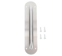 Acier Inoxydable Porte Poignée de Traction Ovale, Argenté | Modèle Simple et Élégant, Surface Polie Lisse, Usage Intérieur Commercial, pour Porte en Bois et Volet Roulant