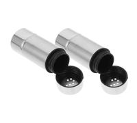 Acier Inoxydable Pot à Épices 2 Pièces Argenté | Surface Lisse sans Bavures, Adapté aux Poudres D’oignon Sucre, Format Pratique pour Pique-niques et Restaurants