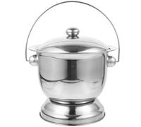 Acier Inoxydable Pot de Chambre Portable Argenté pour Adultes | Usage Maison et Voyage, Réutilisable et Facile à Transporter, pour Personnes Âgées et Adultes