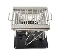 Acier inoxydable pour mini grill 3 niveaux réglables en hauteur | Réglage de la hauteur sur 3 niveaux, contrôle la température de cuisson, saisissez les viandes ou cuisinez des légumes avec