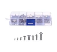 Acier Inoxydable Rivet Solide à Tête Ronde 160 Pièces | Boîte Plastique Incluse, Usage pour Étiquettes et Fixation D’objets, Résistant à Rouille, Usure