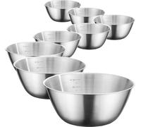 Acier inoxydable Set de bols légers incassables pour dîner - lavable au lave-vaisselle - sans BPA et sain - 8 pièces - 304 métal - non toxique (28 oz)