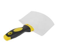 Acier Inoxydable Spatule de Réparation Murale Argenté Courbe | Grattoir Semi-circulaire, Poignée Pratique, Lissage Précis, Format Compact, pour Cloisons Sèches et Enduits