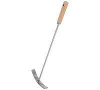 Acier Inoxydable Spatule Wok à Long Manche pour Riz et Soja | Acier Inoxydable Argenté, Construction sans Joint, Résistance à Chaleur, la Cuisine Chinoise, Prise Bois