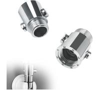 Acier Inoxydable Stop Douche,Entièrement Galvanisé Economiseur D'eau pour Douche,Arrêt D'eau un Clic Stop Douche Poussoir,avec