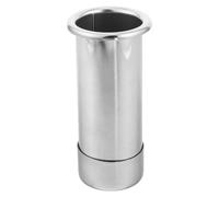 Acier Inoxydable Support avec Couvercle pour Sèche-cheveux | Salon et Meuble de Salle de Bain, Anneau pour Fer à Friser, Argenté, Organisation Multi-outils