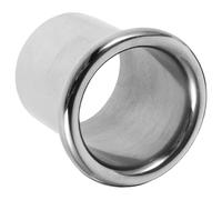 Acier Inoxydable Support de Sèche-cheveux pour Salle de Bain | Tube Rond Argenté, Format Compact 8,90x4,70x4,70cm, pour Coiffeuse et Station Styliste