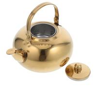 Acier Inoxydable Théière Isotherme Cuisine 1,8 L et Hôtel | Finition Dorée, Intérieur Propre et Sûr, Usage pour Thé ou Eau, Format Pratique 1,8 L