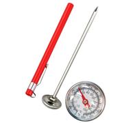 Acier Inoxydable Thermomètre Alimentaire avec Sonde de Précision | Couvercle Inclus, Lecture Rapide et Précise, Usage la Cuisine Maison, pour Viande, Steak, Rouge