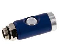 Acier trempé DN 7.4 Manchon de sécurité pour raccord pneumatique avec bouton-poussoir G 3/8 pouce mâle