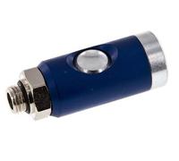 Acier trempé DN 7.4 Manchon de sécurité pour raccords pneumatiques avec bouton-poussoir G 1/4 pouce mâle