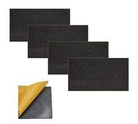 ACIT Feuille de néoprène adhésive isolante, lot de 4 feuilles, joint adhésif, caoutchouc adhésif, panneaux de mousse de polyuréthane, caoutchouc noir EPDM expansé (épaisseur 5MM, 22 x 15 CM)