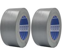 ACIT Ruban adhésif toilé fort 50 mm x 25 m, ruban telé renforcé, Duct Tape, ruban de toile américain : réparations, fixation et emballage à haute tenue (Gris) (Lot de 2)