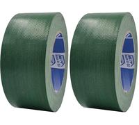 ACIT Ruban adhésif toilé fort 50 mm x 25 m, ruban telé renforcé, Duct Tape, ruban de toile américain : réparations, fixation et emballage à haute tenue (Verte) (Lot de 2)