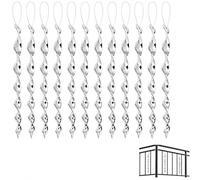 ACKKOR 12 Pièces Répulsif Oiseaux, Tiges Réfléchissantes de 30cm, Effaroucheur Anti-Pigeons Suspendu pour Jardin, Balcon, Terrasse et Verger
