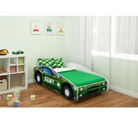 ACMA lit d'adolescent lit d'enfant lit de voiture Junior Cars lit set complet avec matelas sommier et protection antichute 140x70 cm - CAR-7