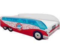 ACMA lit d'adolescent lit d'enfant lit de voiture junior lit de camion kit complet avec matelas sommier à lattes et protection contre les chutes 160x80, 11