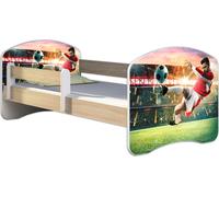 ACMA lit d'adolescent lit d'enfant lit junior set complet avec matelas sommier à lattes et protection contre les chutes Sonoma 36 pompier 180x80