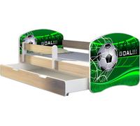 ACMA lit d'adolescent lit d'enfant lit junior set complet avec matelas sommier à lattes et protection contre les chutes Sonoma 14 Goal ! !! 180x80 + coffre de lit