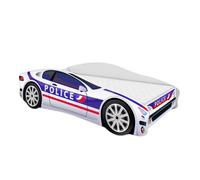 ACMA Lit enfant Bébé Toddler avec Matelas Sommier Police Voiture De Course 160x80 cm