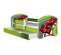 ACMA Lit Enfant Junior TIROIR Matelas sommier Gratuite Vert Meubles pour Enfants II (06 Formule 1, 160 x 80 cm + tiroir)