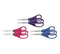Acme United E-20554 00 Junior Lot de 6 paires de ciseaux Rose/violet/bleu 13 cm