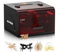 ACMER K1 Machine a Graver Laser 7000mW, Classe 1 Petit Graveur Laser Fermé de Sécurité, Surface de Gravure 150×150mm,Précision 0,01mm Découpe Laser de Haute Précision pour Bois, Métal,Cuir,Verre, etc