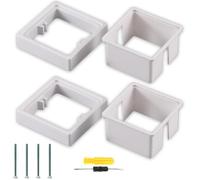 Acmerota 0.78IN/20MM Prise unique avec position d'installation Boîte de surface Plaque d'écartement carrée Prise unique pour interrupteur, Pack de 2