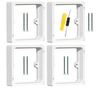 Acmerota 4 pièces d'espacement simple prise 1 gang blanc interrupteur simple prise encadrement 20 mm de profondeur cadre d'espacement carré pour augmenter la profondeur du mur