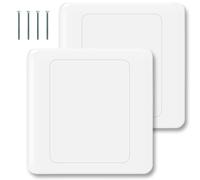 Acmerota Lot de 2 plaques vierges simples pour prise électrique 1 gang, plaque d'obturation de forme carrée, couvercle de plaque d'obturation simple gang pour prise de courant électrique