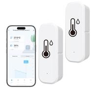 Acmerota Zigee Hygromètre Thermomètre Capteur de Température et D'humidité sans Fil Bluetooth Compatible pour Amazon Alexa pour Google Home pour Tuya