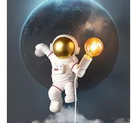 ACMHNC Astronaute Applique Murale Chambre Enfant Avec Prise Et Interrupteur, Lampe Pour Enfants E27, Lampe Murale Blanche Pour Enfant Garcon Fille, Veilleuse Décorative, Avec Câble De 1,5 M