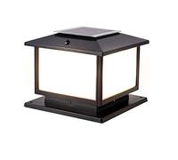 ACMHNC Lampadaire Extérieur Solaire,Lampadaire De Jardin Antique LED Lampe Pilier Solaire Lampes De Poteau Étanche Lampe Pilier Portail Aluminium Luminaire Exterieur Pour Cour,Chemin,Escalier, Mur