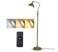 Lampadaire Salon sur Pied avec Télécommande, Lampe sur Pied Vintage Industrielle en Métal B