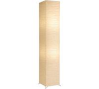ACMHNC LED Lampadaire Sur Pied Salon Papier, E27 Lampe Sur Pied Chambre Avec Abat-Jour En Papier, 2 Flammes Lampe De Lecture Moderne Lampe De Sol Papier Lumière Chaude,Max.40 Watt,H: 123Cm,Beige